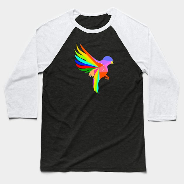 Colorful bird Baseball T-Shirt by MariRiUA